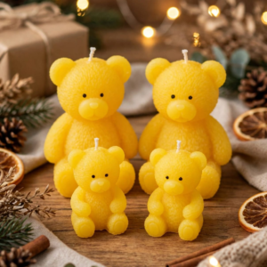 Yellow Teddy Bear Candle Collection